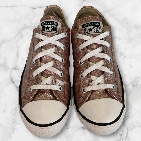 Kids Converse All Star glitter sneakers size 4 - Picture 2 of 7